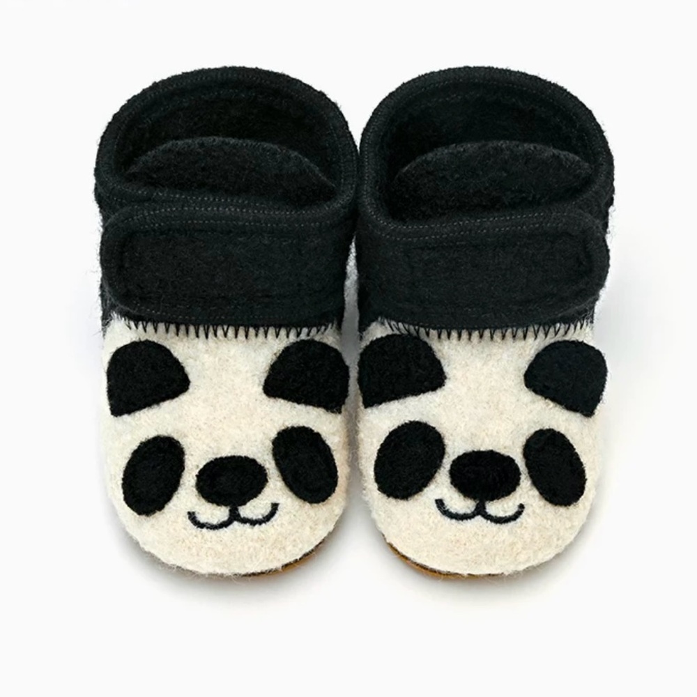 NWT 100% Wool Toddler Panda Boots